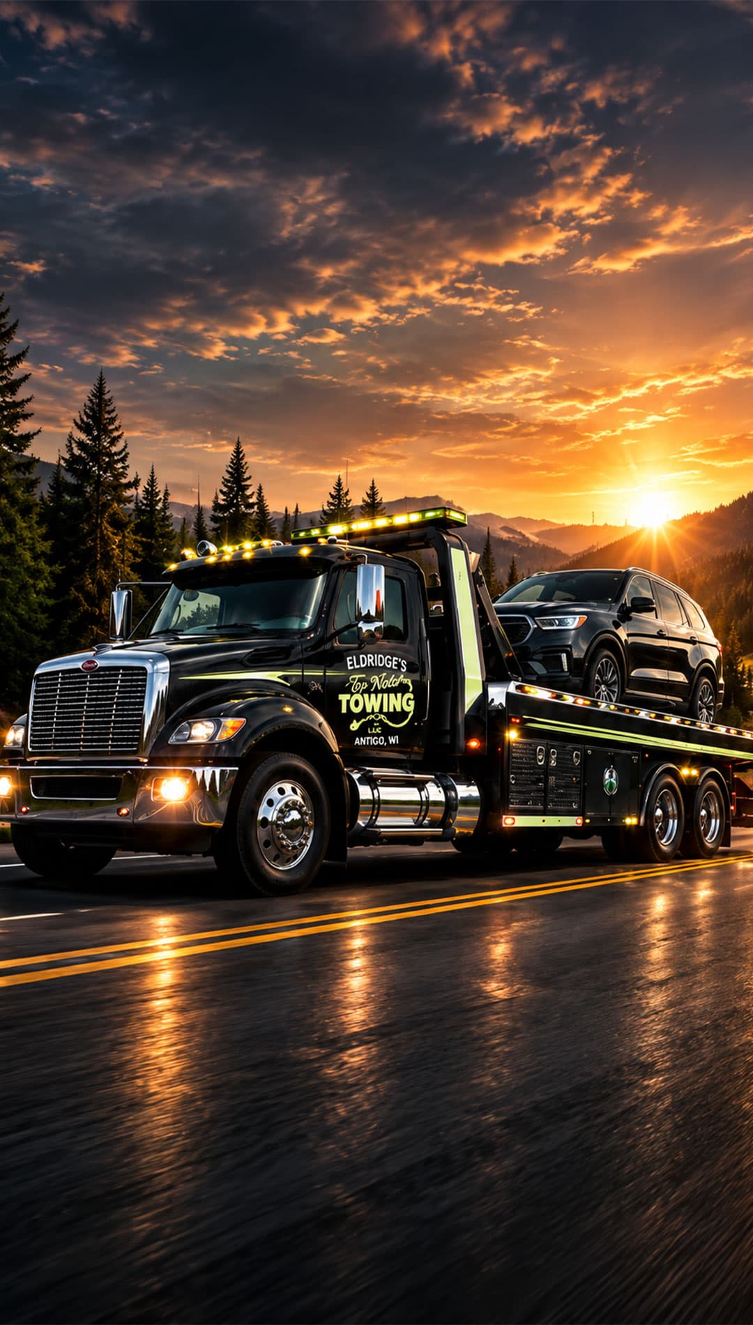 Tow truck background (mobile)